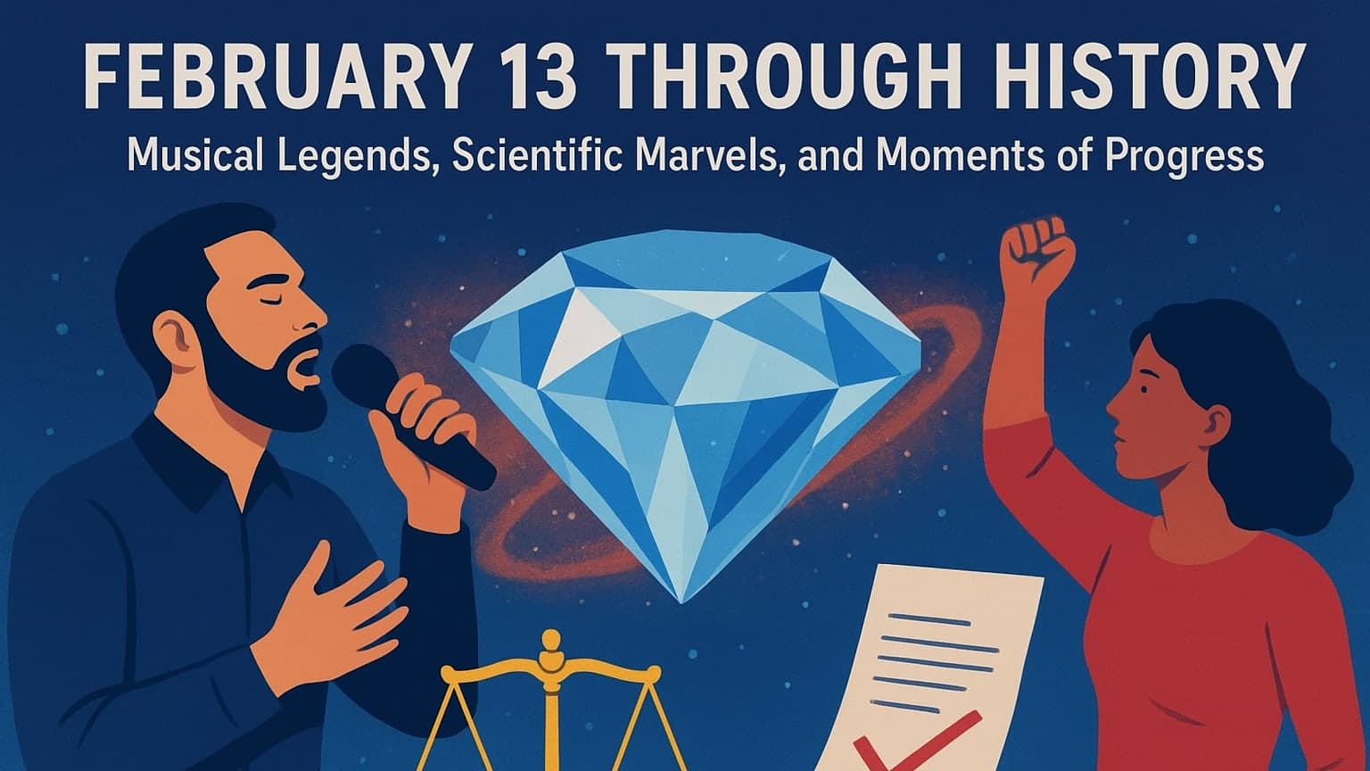 February 13 Through History: Musical Legends, Scientific Marvels, and Moments of Progress