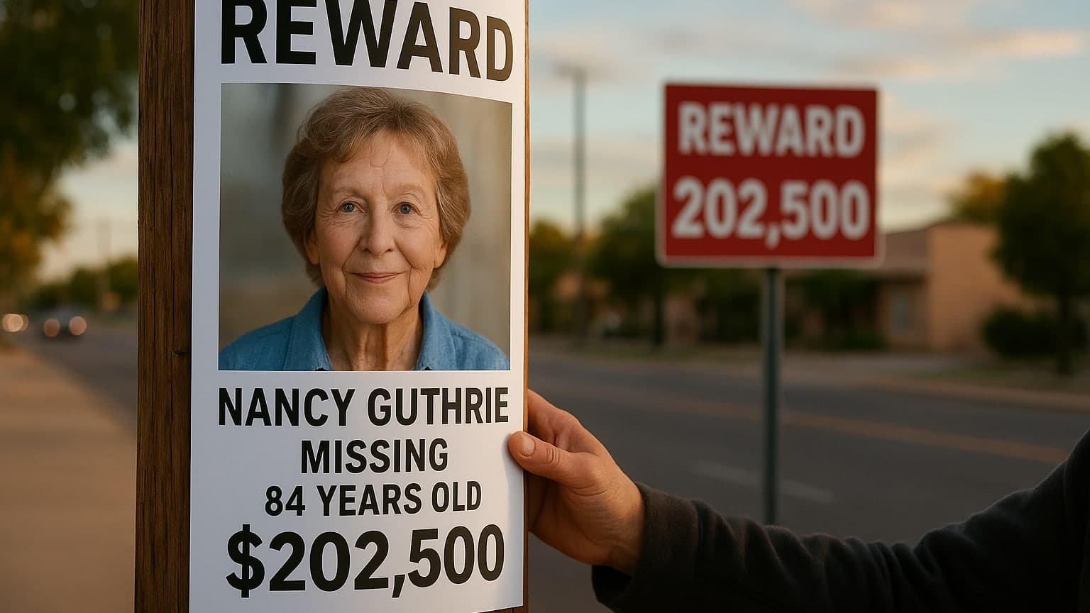 Reward for Missing Tucson Woman Nancy Guthrie Reaches $202,500 Following Anonymous Donation