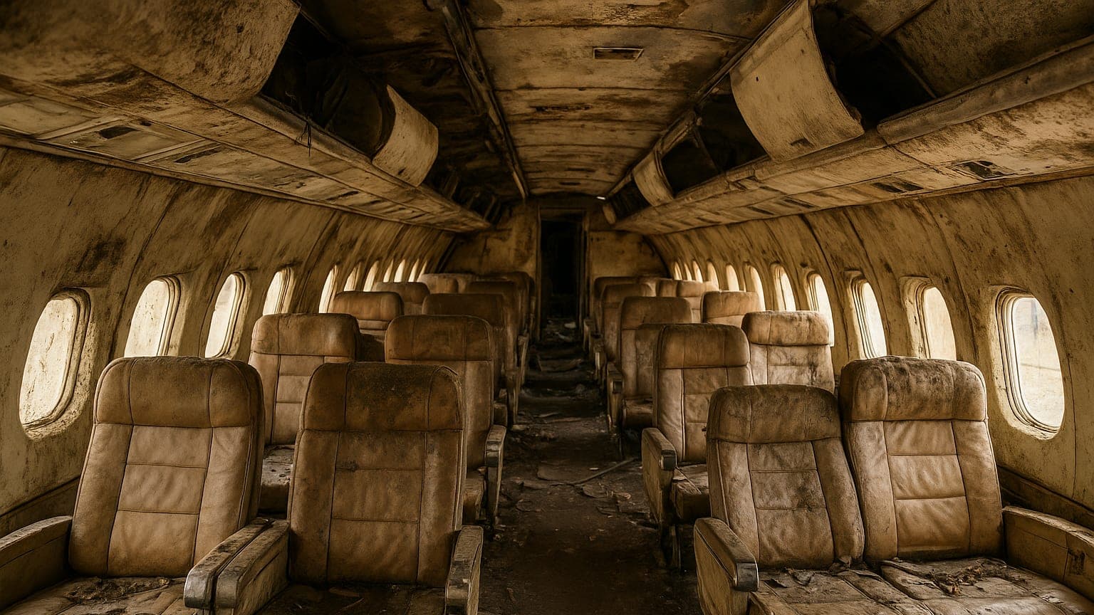 Disturbing Images Emerge from Inside Jeffrey Epstein's Abandoned Private Aircraft
