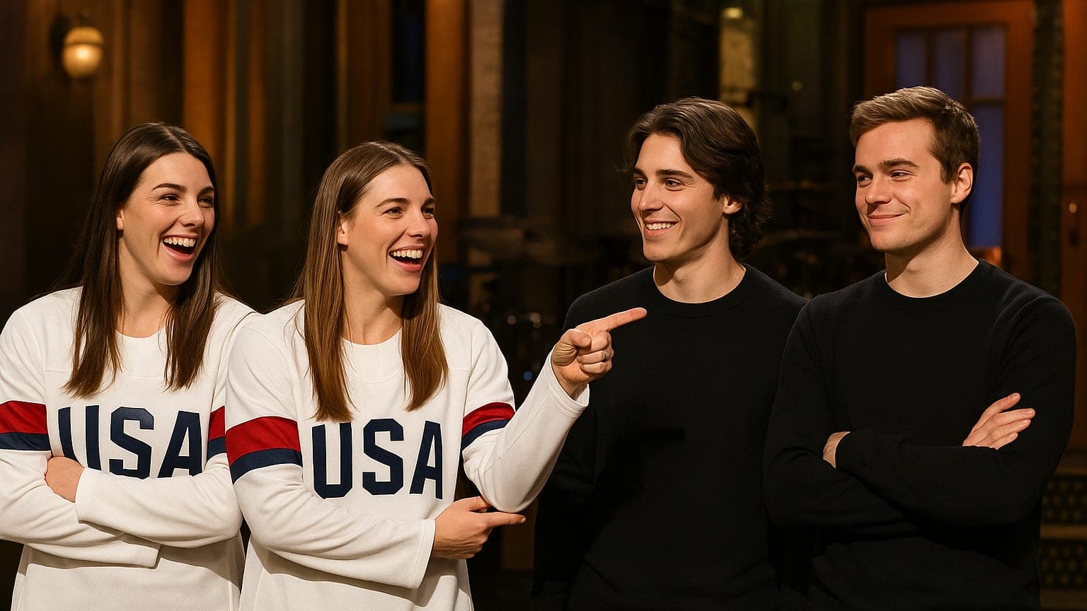 Olympic Hockey Champions Take Playful Jab at President Trump During SNL Appearance