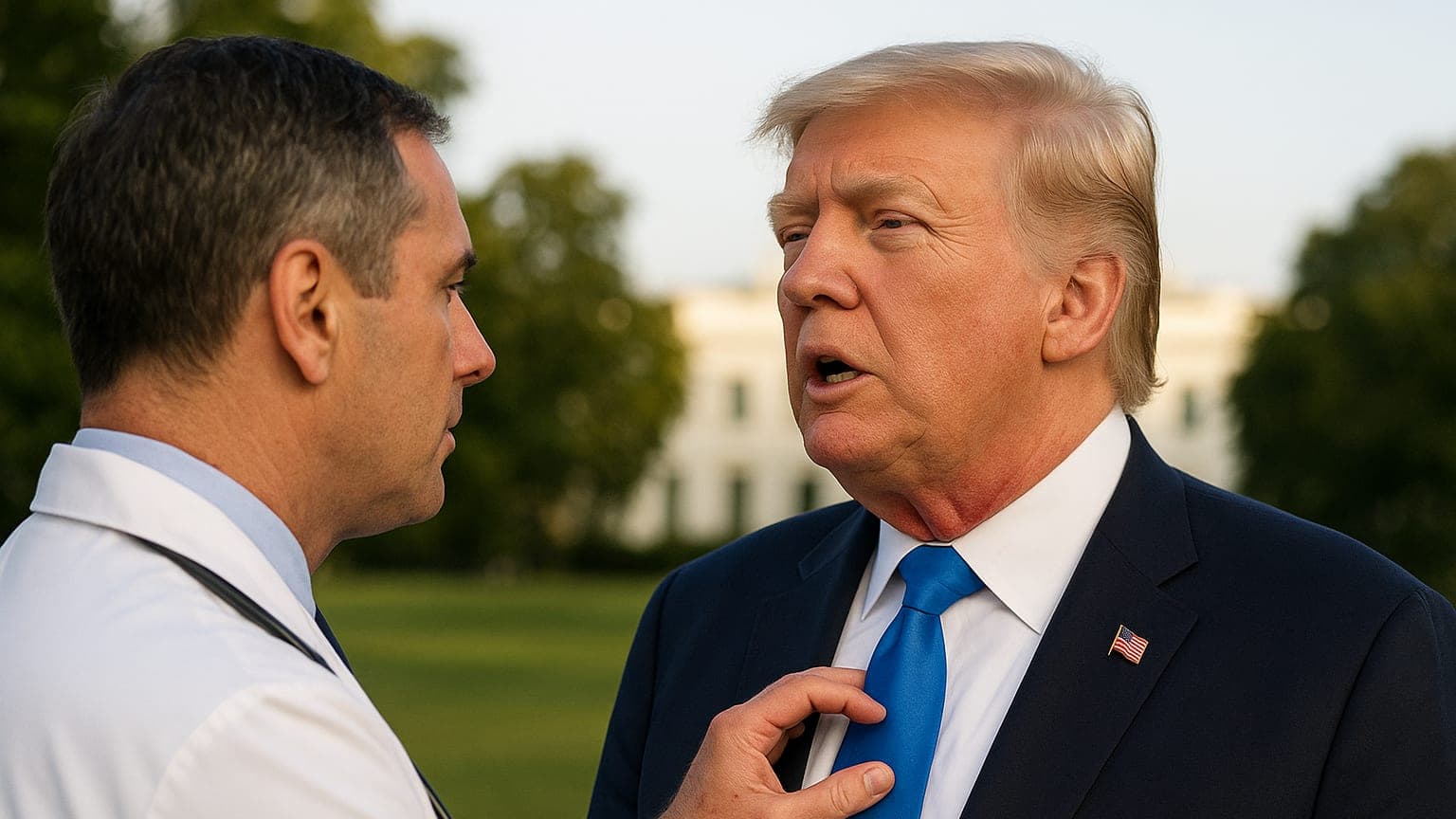 President Trump's Physician Addresses Visible Neck Rash, Confirms Preventative Skin Treatment