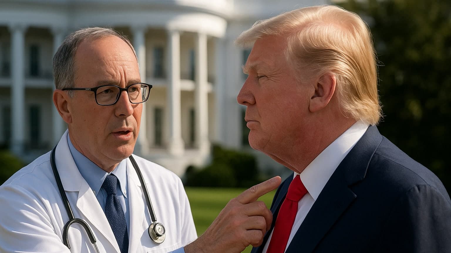 President Trump's Physician Addresses Visible Neck Rash, Confirms Preventative Skin Treatment