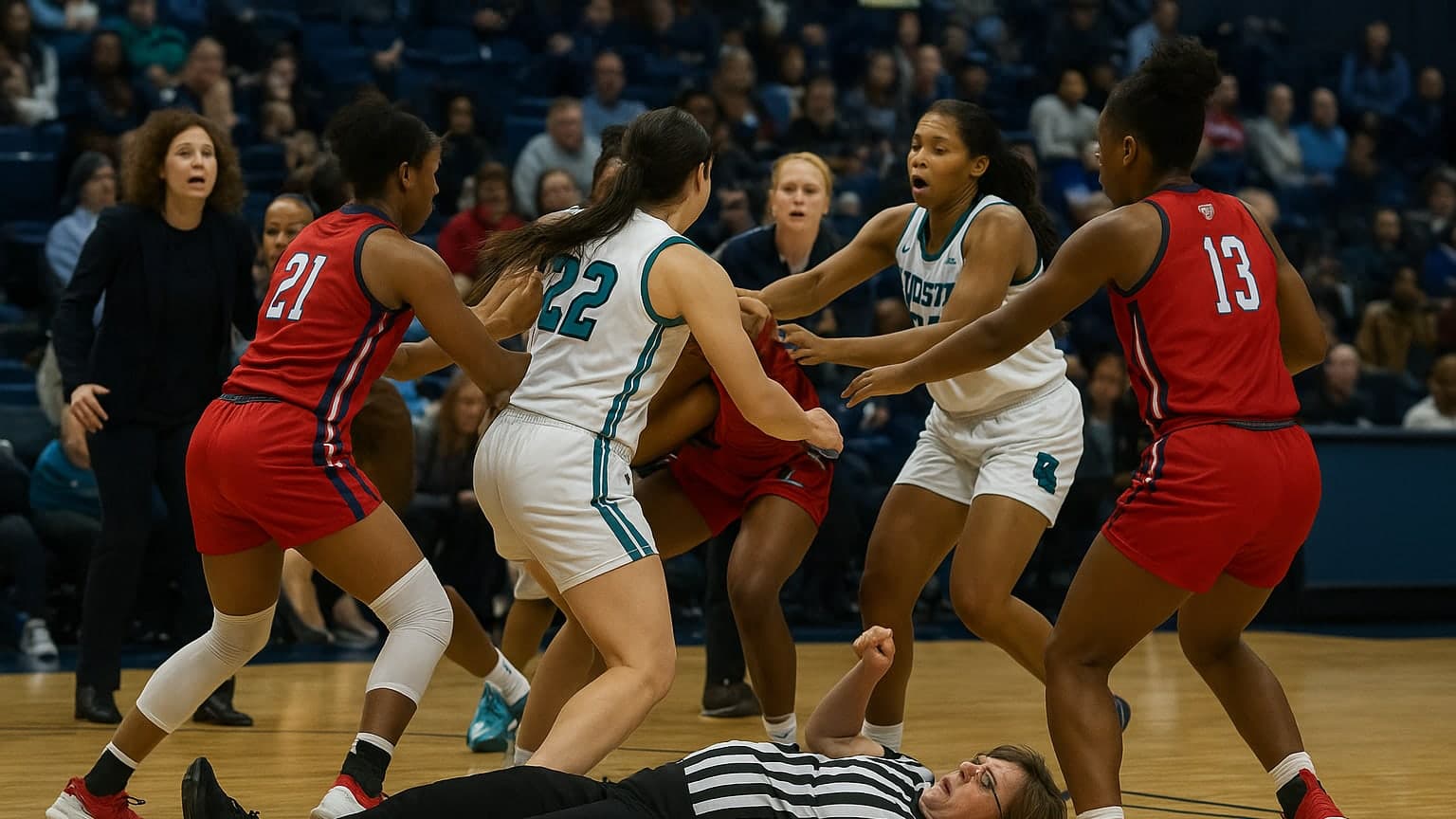 Referee Injured, Eight Players Ejected in Chaotic Sun Belt Tournament Brawl