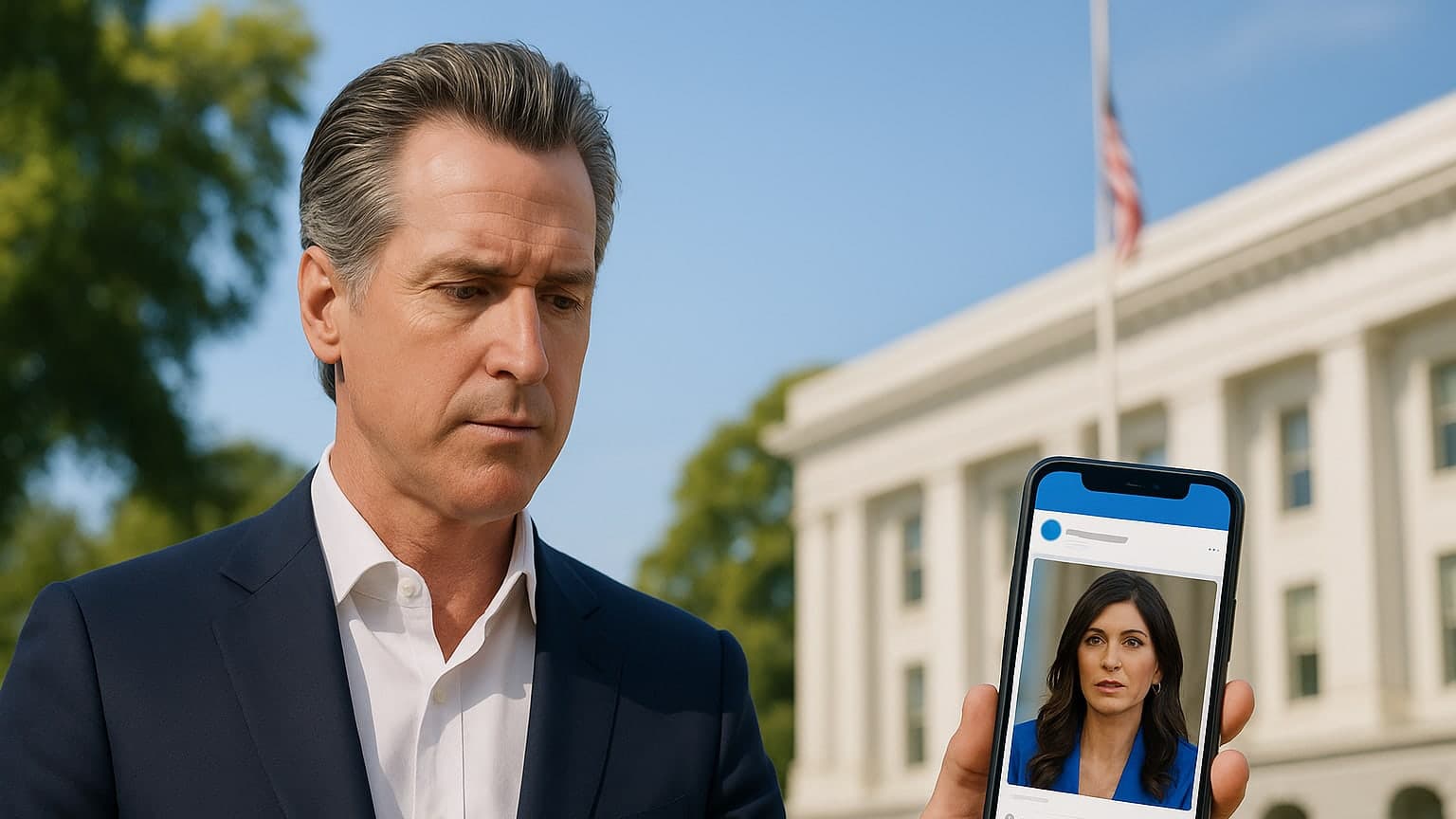 California Governor Newsom Responds to Homeland Security Secretary's Dismissal with Social Media Post
