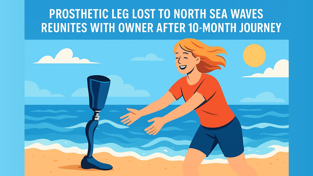 Prosthetic Leg Lost to North Sea Waves Reunites with Owner After 10-Month Journey