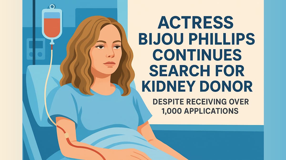 Actress Bijou Phillips Continues Search for Kidney Donor Despite Receiving Over 1,000 Applications