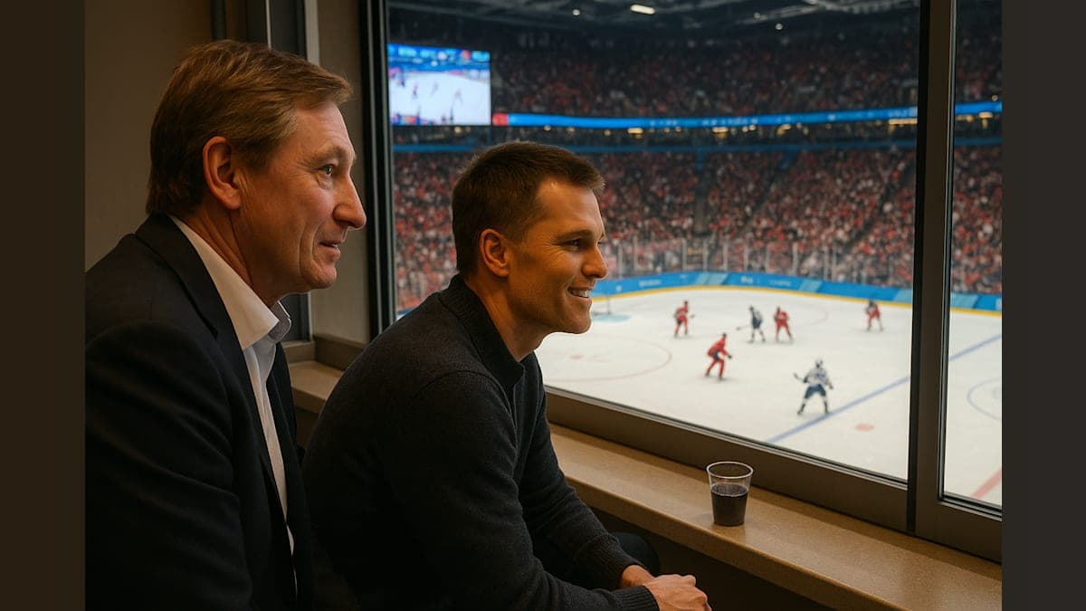 Hockey and Football Legends Unite: Gretzky and Brady Share Suite at Olympic Semifinals
