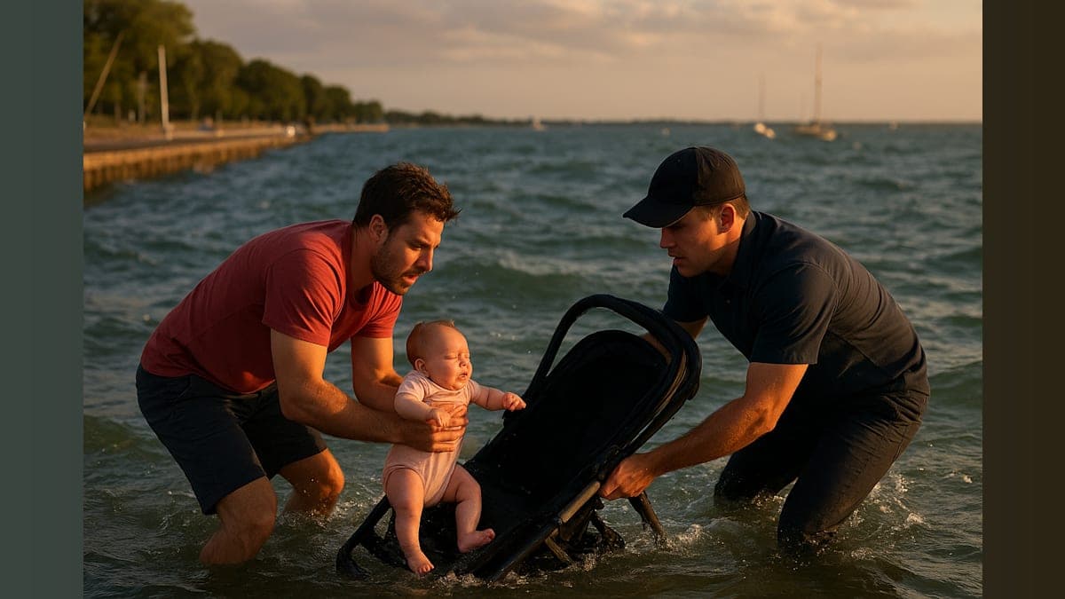Heroic Rescue at Belmont Harbor: Two Men Save Infant Swept into Lake Michigan by Strong Winds