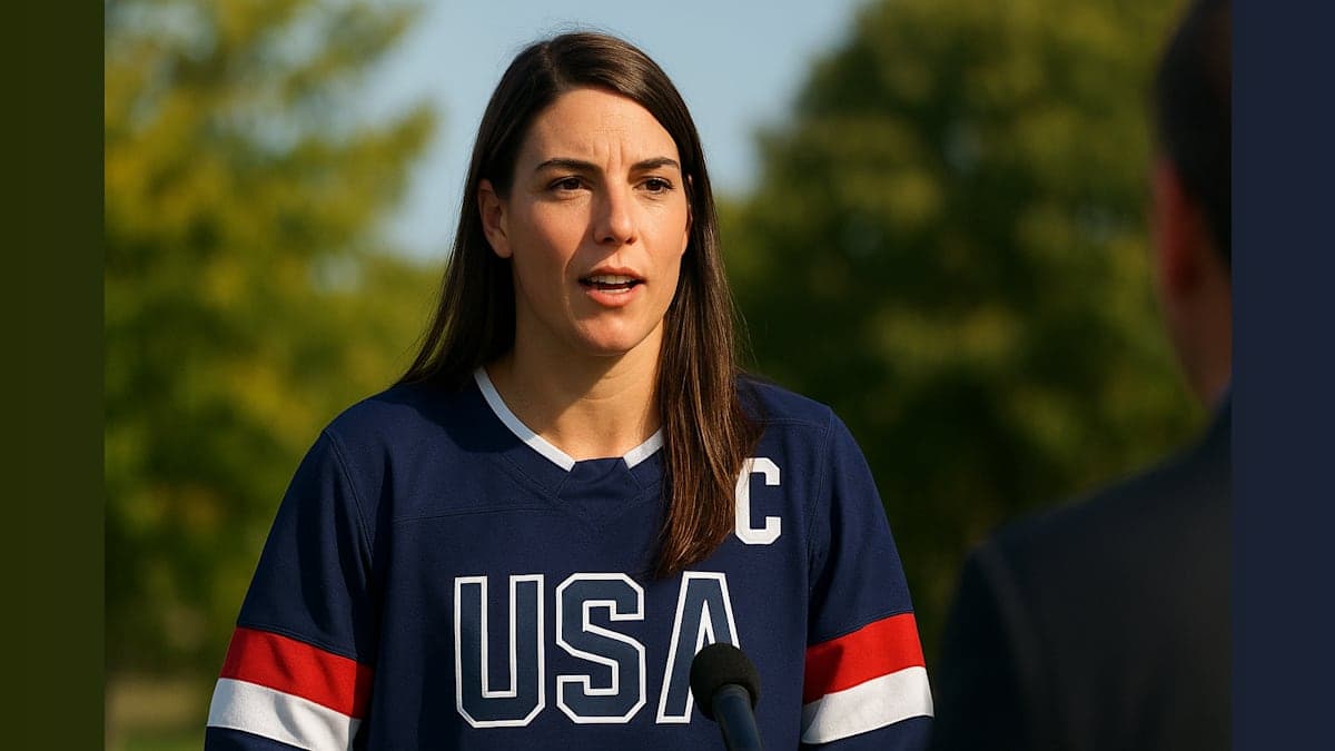 U.S. Women's Hockey Captain Hilary Knight Addresses Controversy Over Men's Team Trump Call