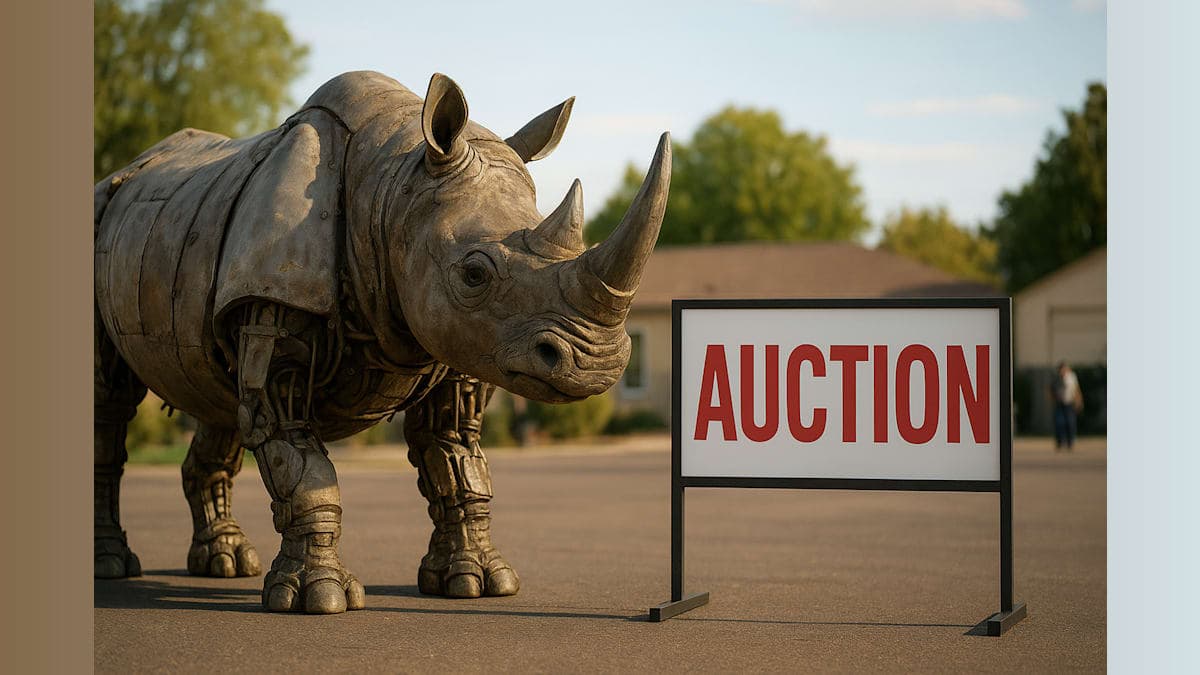 Iconic Mechanical Rhino from 'Ace Ventura' Sequel Heads to Auction