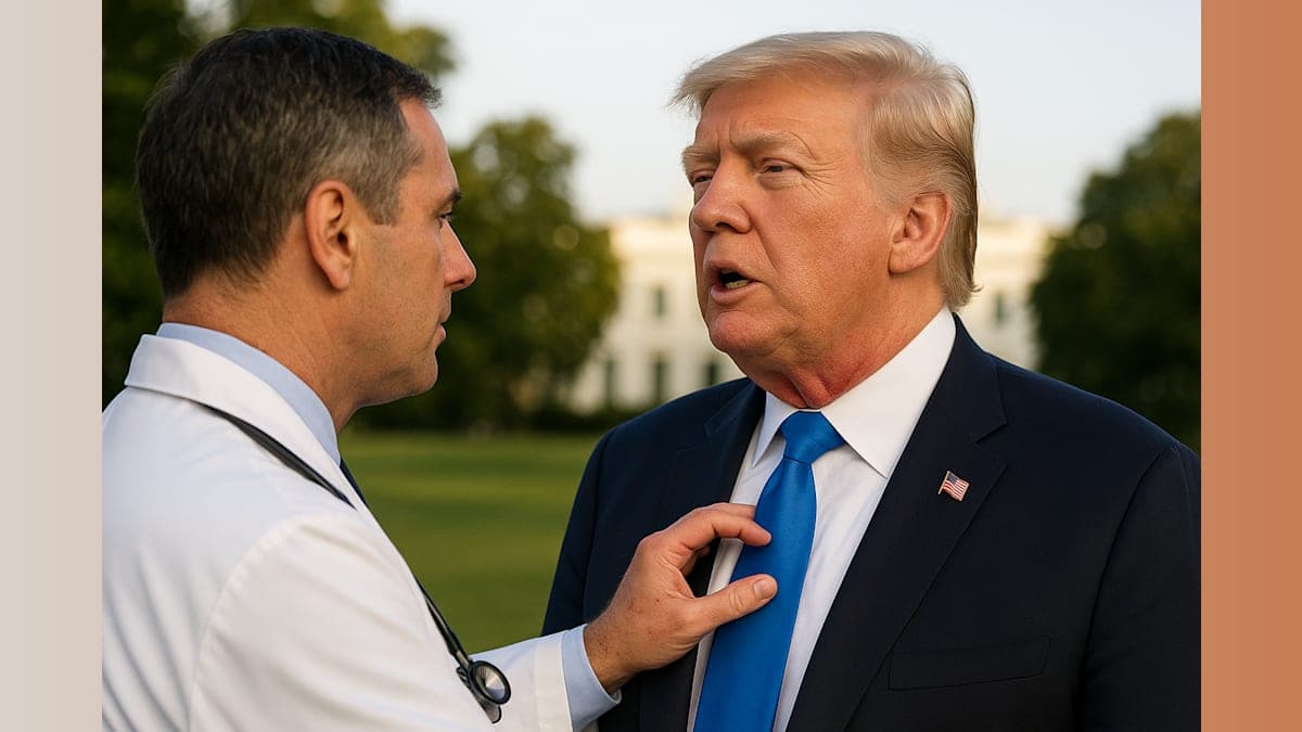 President Trump's Physician Addresses Visible Neck Rash, Confirms Preventative Skin Treatment