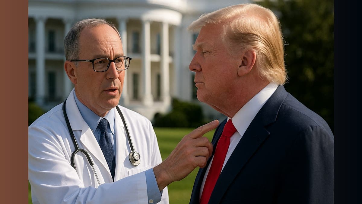 President Trump's Physician Addresses Visible Neck Rash, Confirms Preventative Skin Treatment