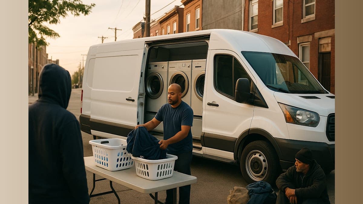 Philadelphia Entrepreneur Brings Mobile Laundromat Service to City's Homeless Community