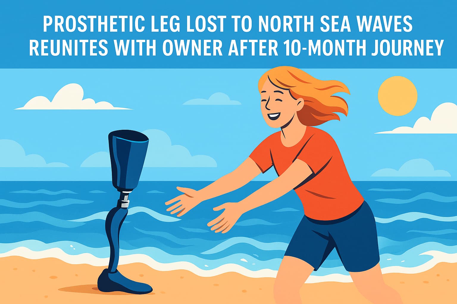 Prosthetic Leg Lost to North Sea Waves Reunites with Owner After 10-Month Journey