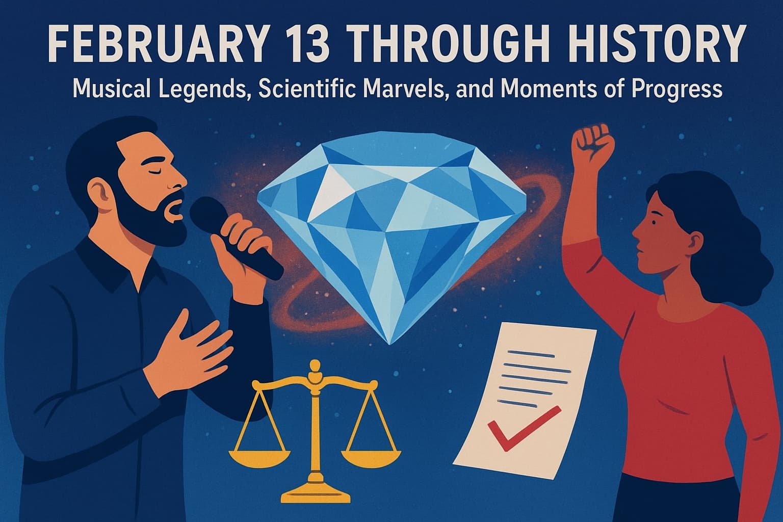 February 13 Through History: Musical Legends, Scientific Marvels, and Moments of Progress