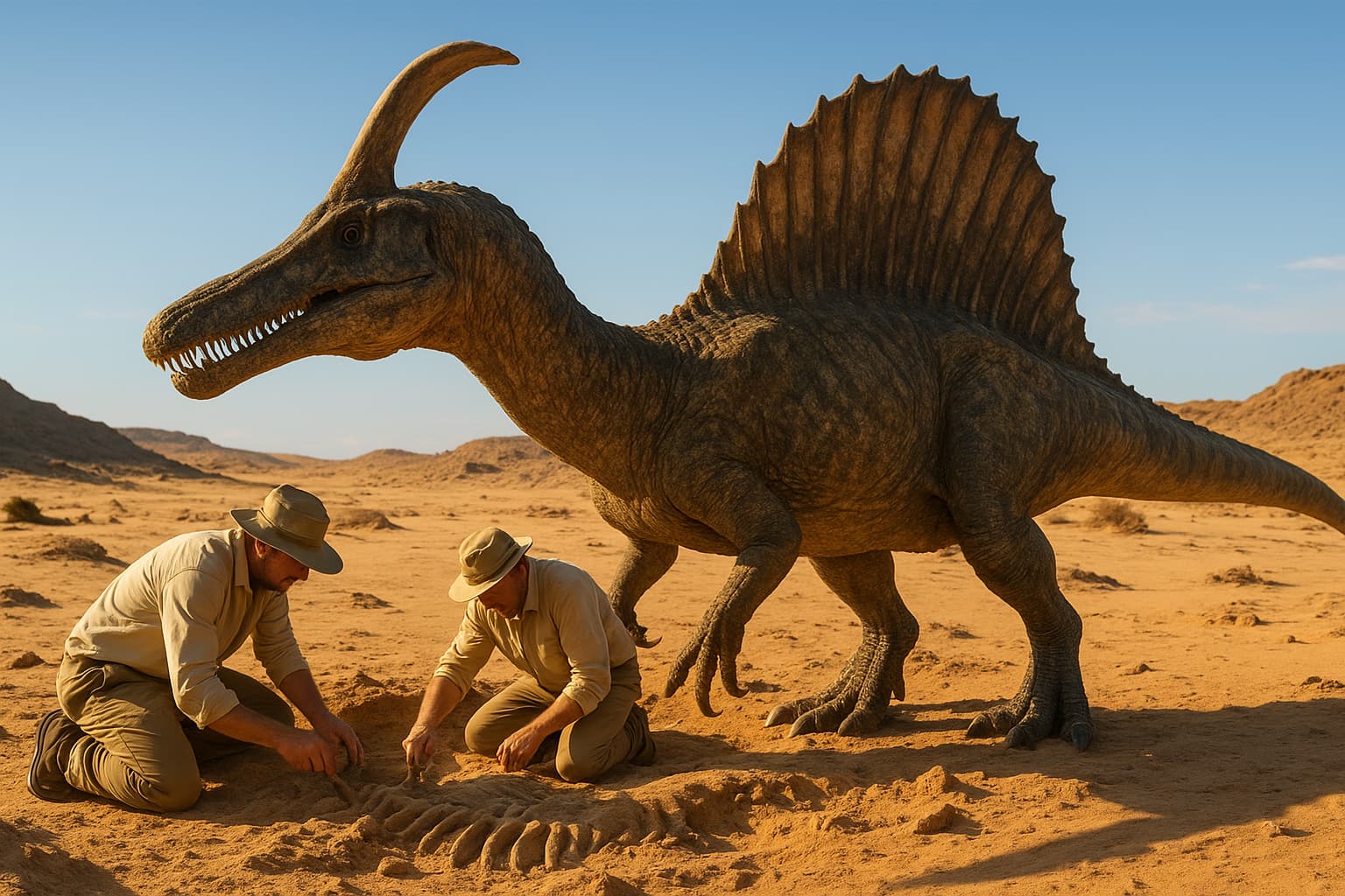 Paleontologists Unveil Remarkable Scimitar-Crested Dinosaur Species from Sahara Desert