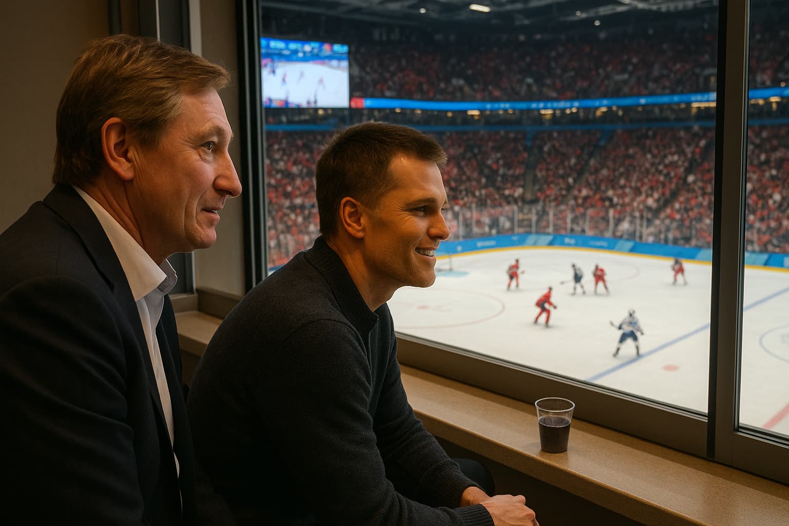 Hockey and Football Legends Unite: Gretzky and Brady Share Suite at Olympic Semifinals