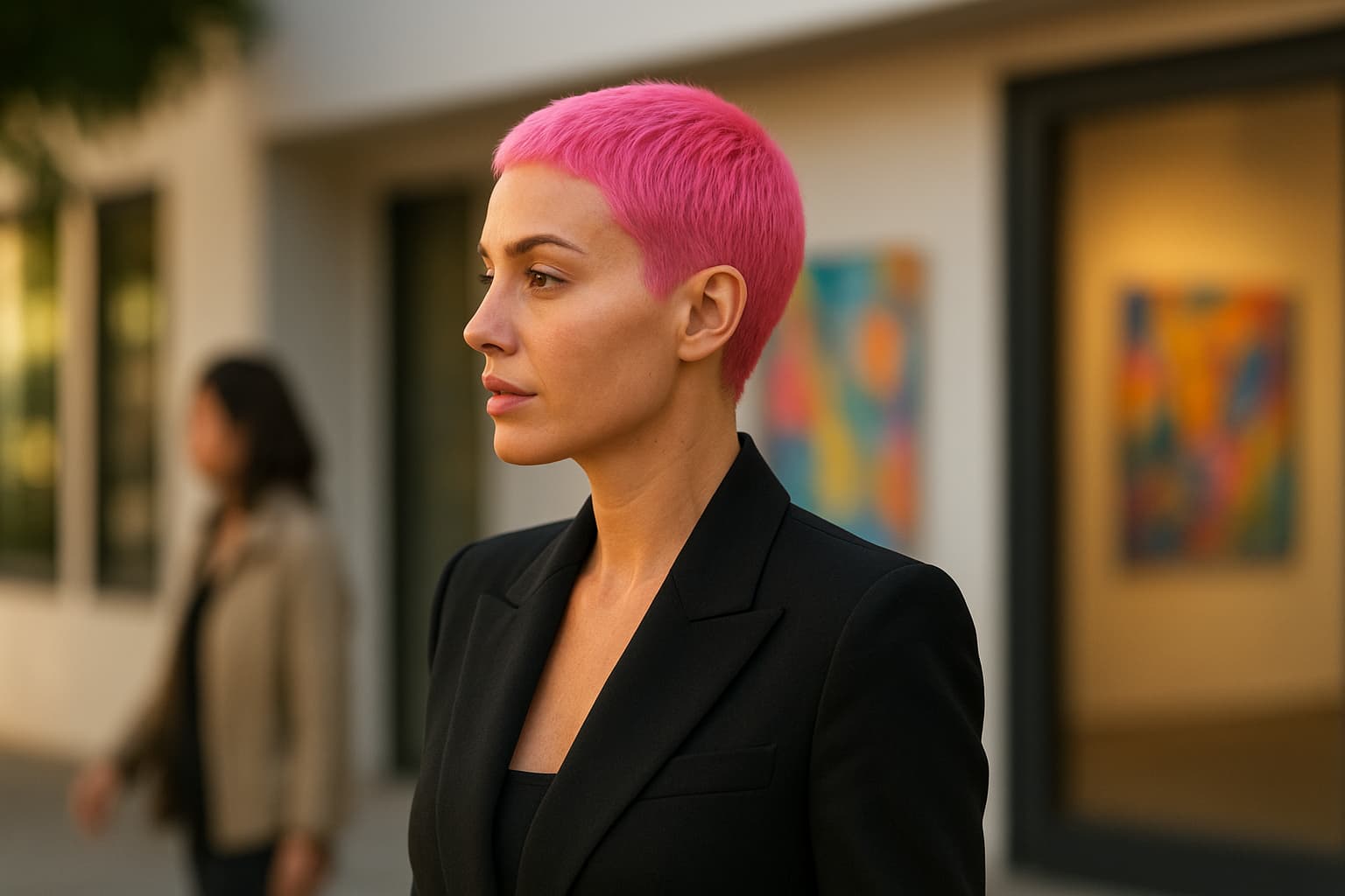 Bianca Censori Debuts Bold Pink Pixie Cut During Los Angeles Outing