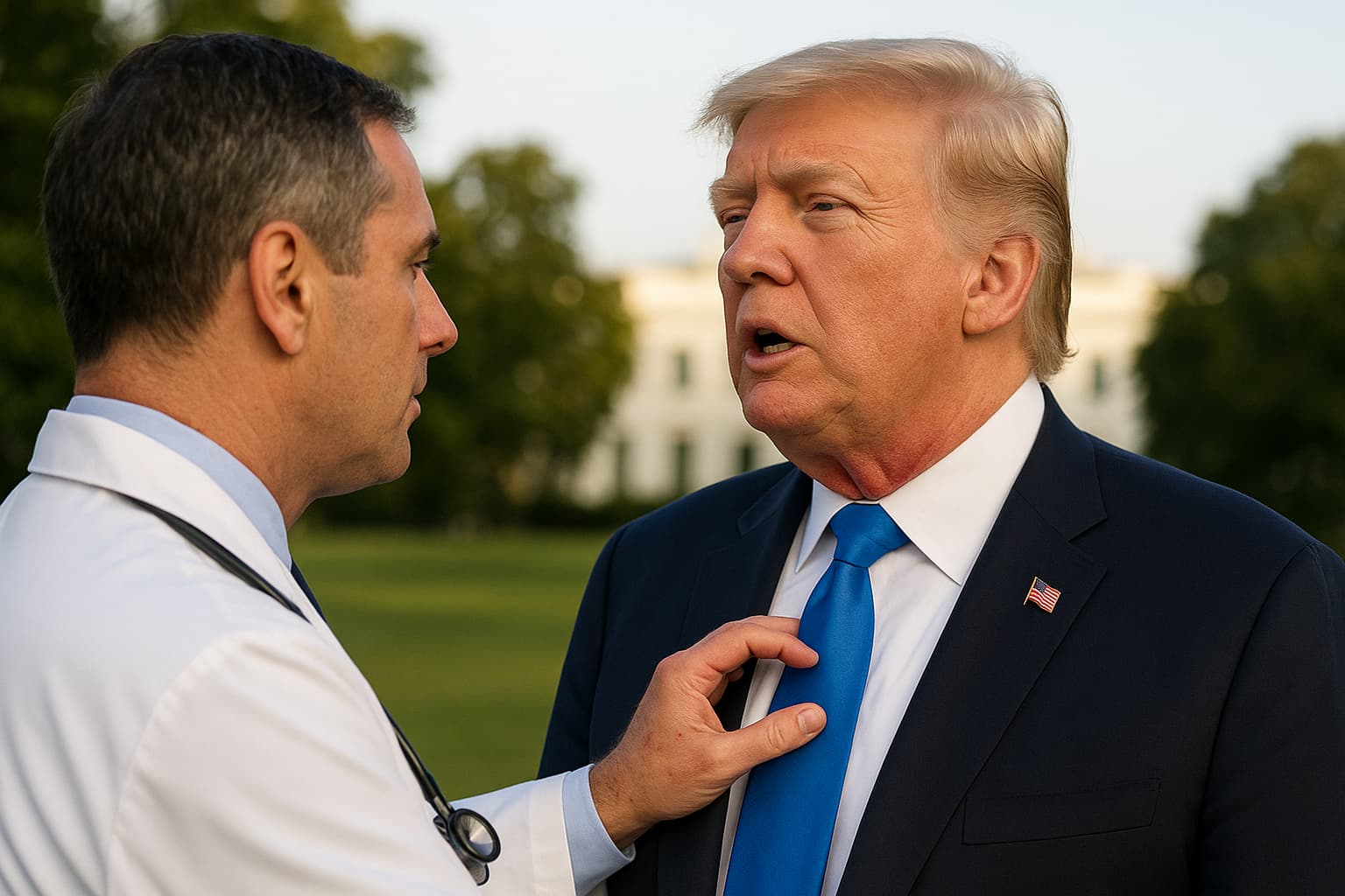 President Trump's Physician Addresses Visible Neck Rash, Confirms Preventative Skin Treatment