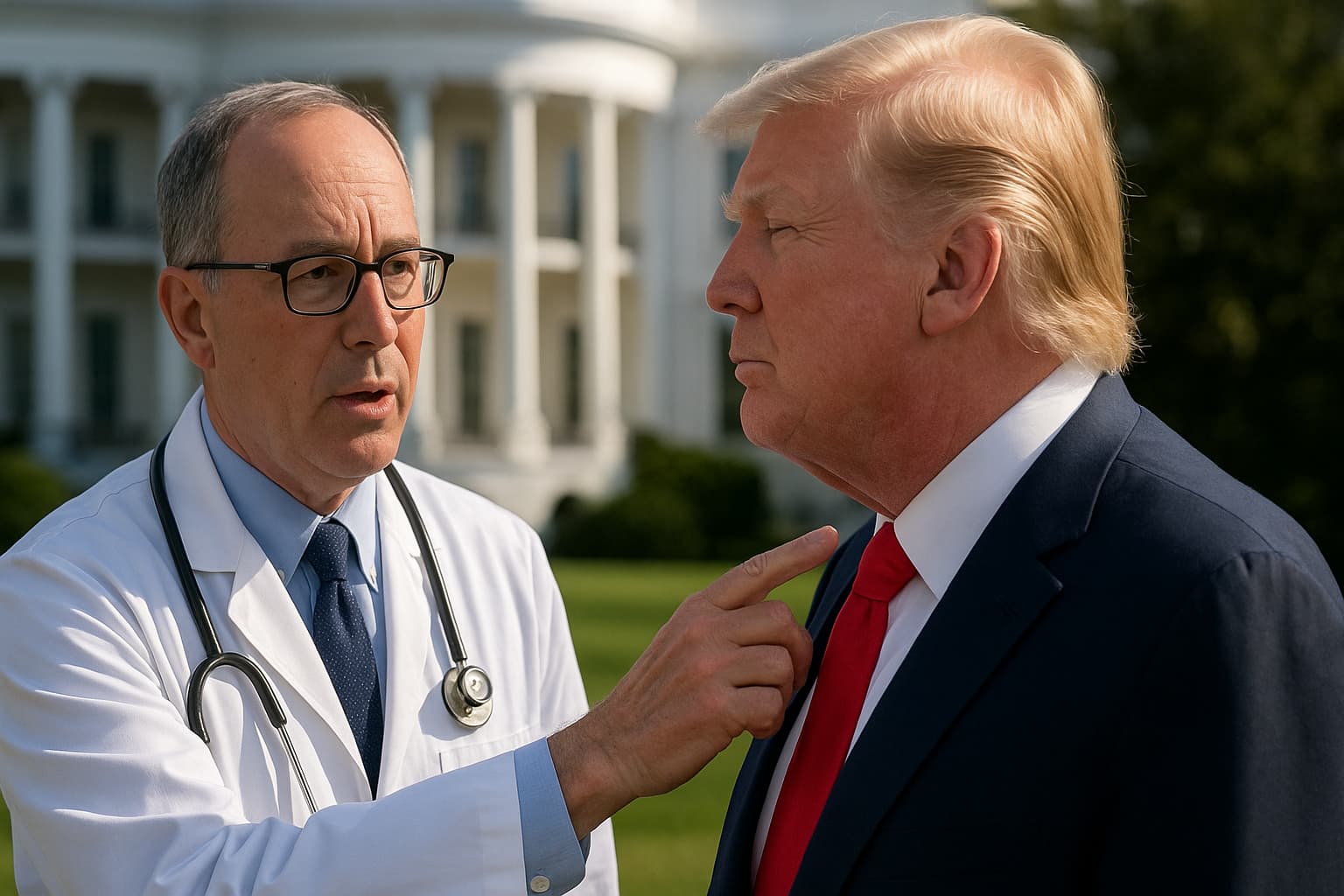 President Trump's Physician Addresses Visible Neck Rash, Confirms Preventative Skin Treatment