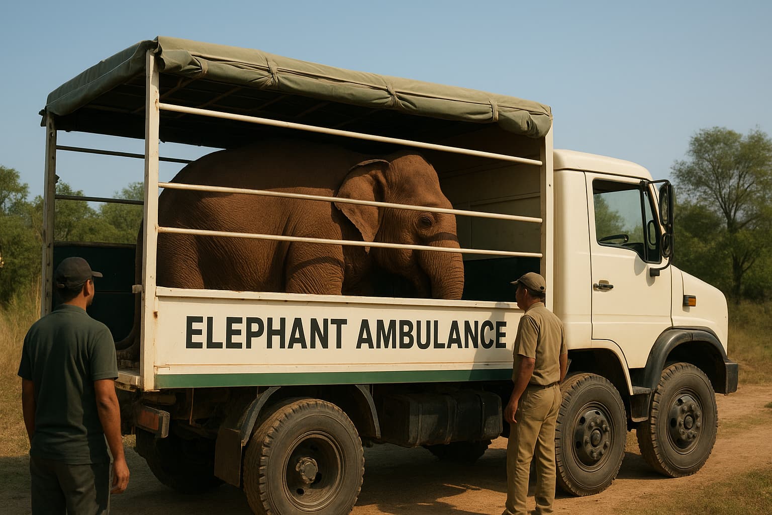Groundbreaking Elephant Ambulance Completes First Rescue Mission in India