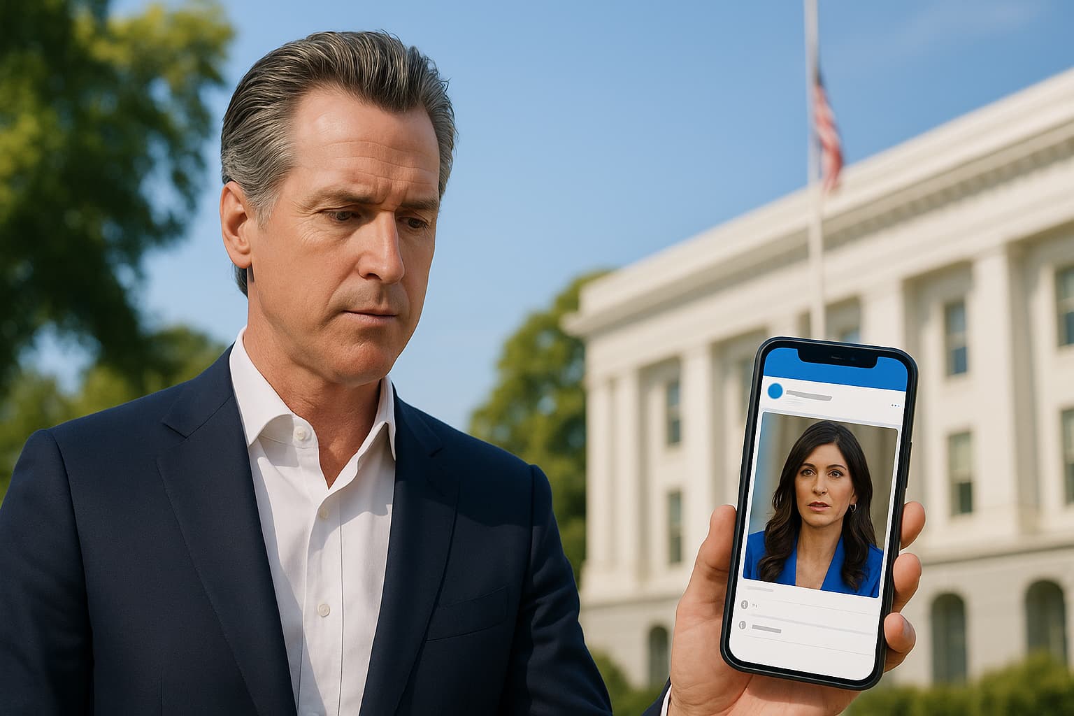 California Governor Newsom Responds to Homeland Security Secretary's Dismissal with Social Media Post